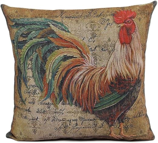 Amazon Com Dantiya Rooster Painting Decorative Throw Pillowcases