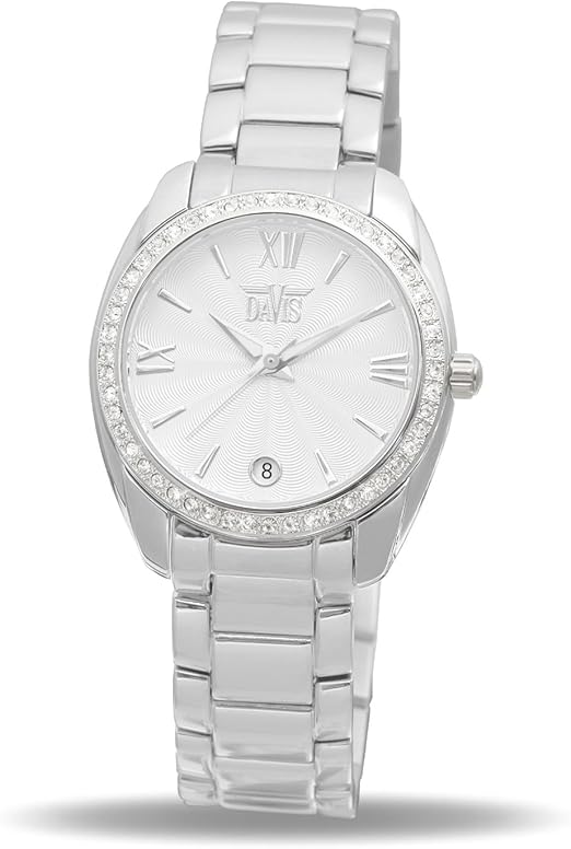 Davis 2020 - Reloj Strass Mujer Cristal Swarovski Esfera Blanco ...