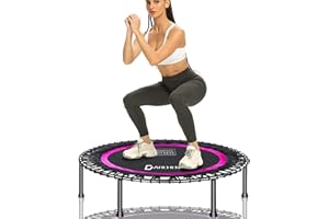 DARCHEN 450 lbs Mini Trampoline for Adults, Indoor Small Rebounder Exercise Trampoline for Workout Fitness for Quiet and Safely Cushioned Bounce, [40 Inch]