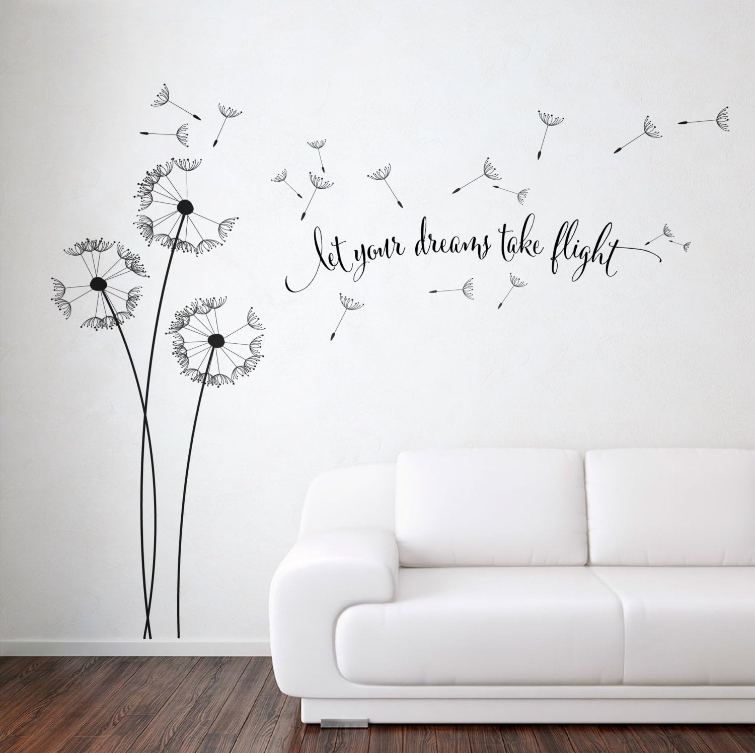 Amazon.com: TAMOP Dandelion Wall Stickers Blowing With Quote Wall