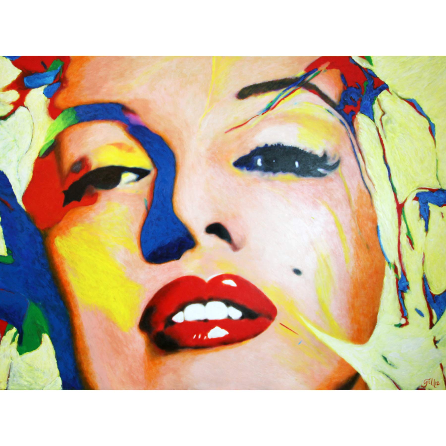Gill Critique Mass Iconology Maralyn Monroe Painting Large Wall Art Print Canvas Premium Mural