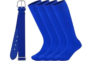Ultrafun Kids Youth Baseball/Softball Socks and Belt Combo Set for Boys Girls