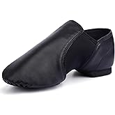 Linodes Unisex 006 PU Leather Upper Slip-on Jazz Shoe for Women and Men's Dance Shoes