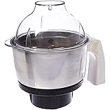Preethi MGA-504 Stainless Steel Genie Jar for Eco Twin, Plus/Chef Pro and Blue Leaf, 0.5-Liter, Silver