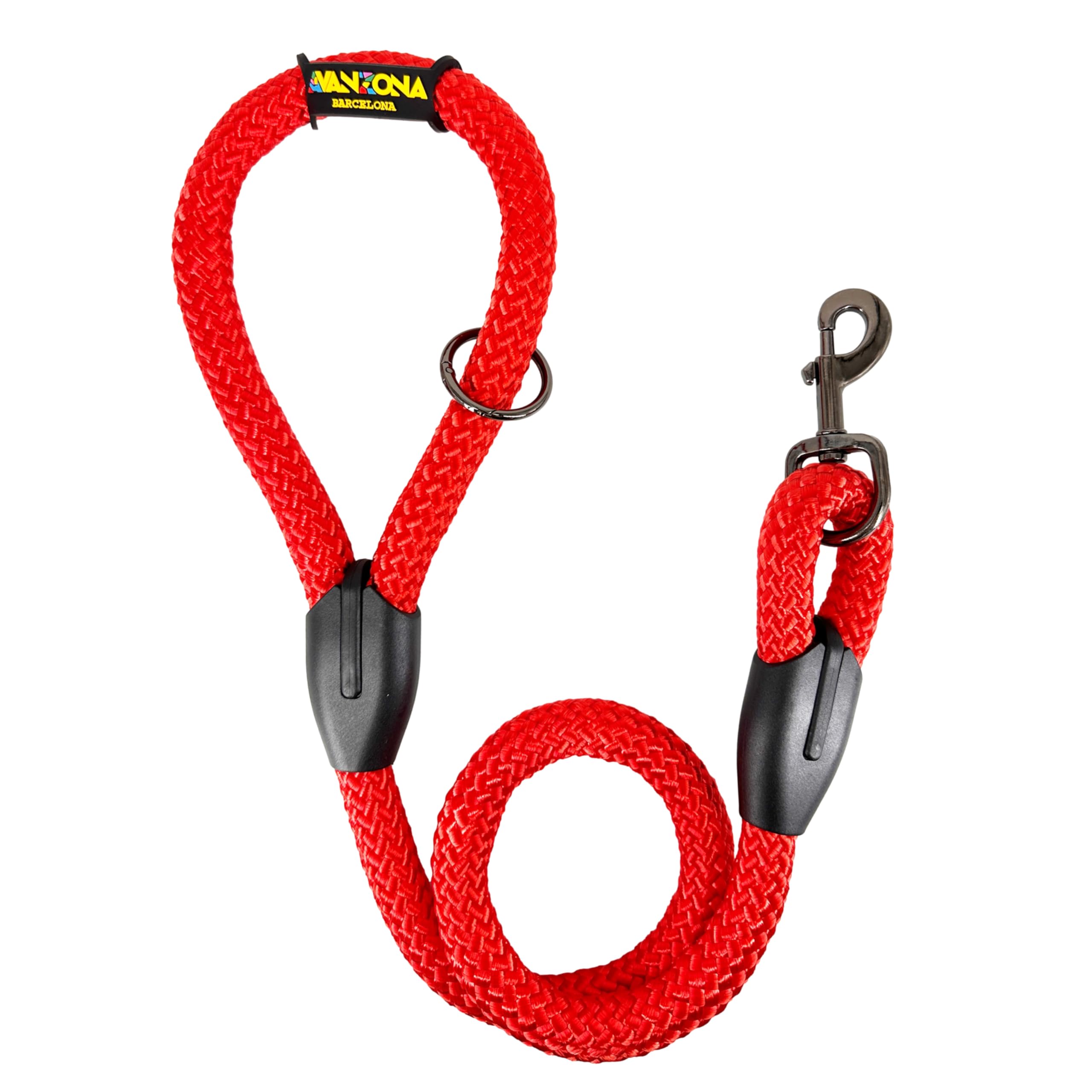 Dog leash, thick nylon rope for medium and large dogs. 100cm. Red