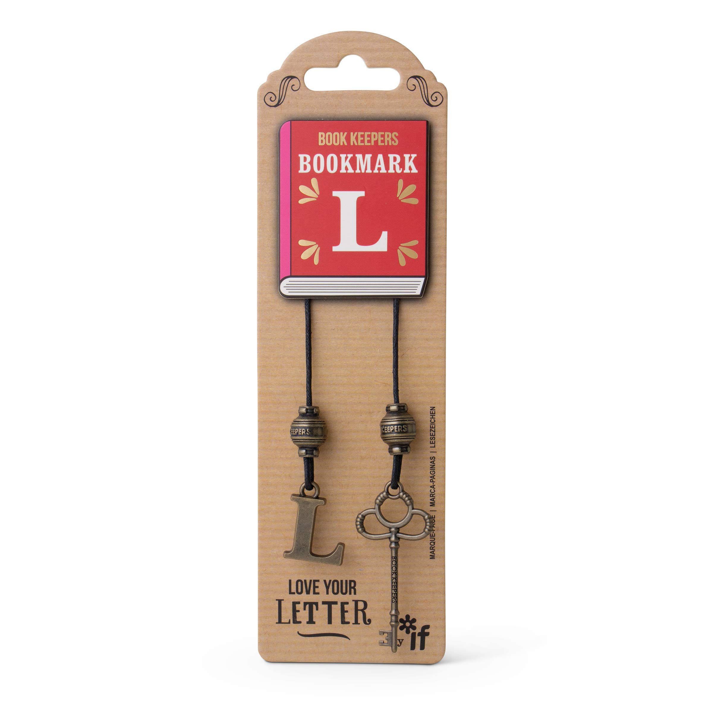 IF Book Keepers Personalised Bookmark - Letter L