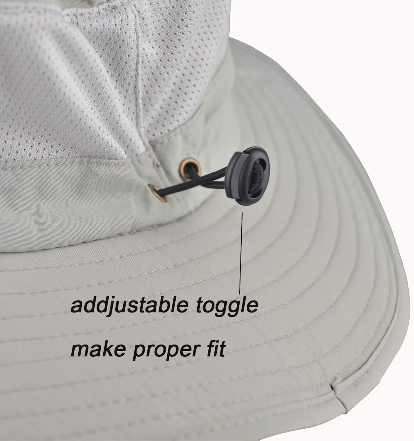 Jormatt Outdoor Fishing Sun Hat Waterproof UV Protection Wide Brim Sun Hat with Flap Neck Cover Mesh Breathable Foldable Safari Cap Unisex UPF 50+, Light Gray at  Men’s Clothing store