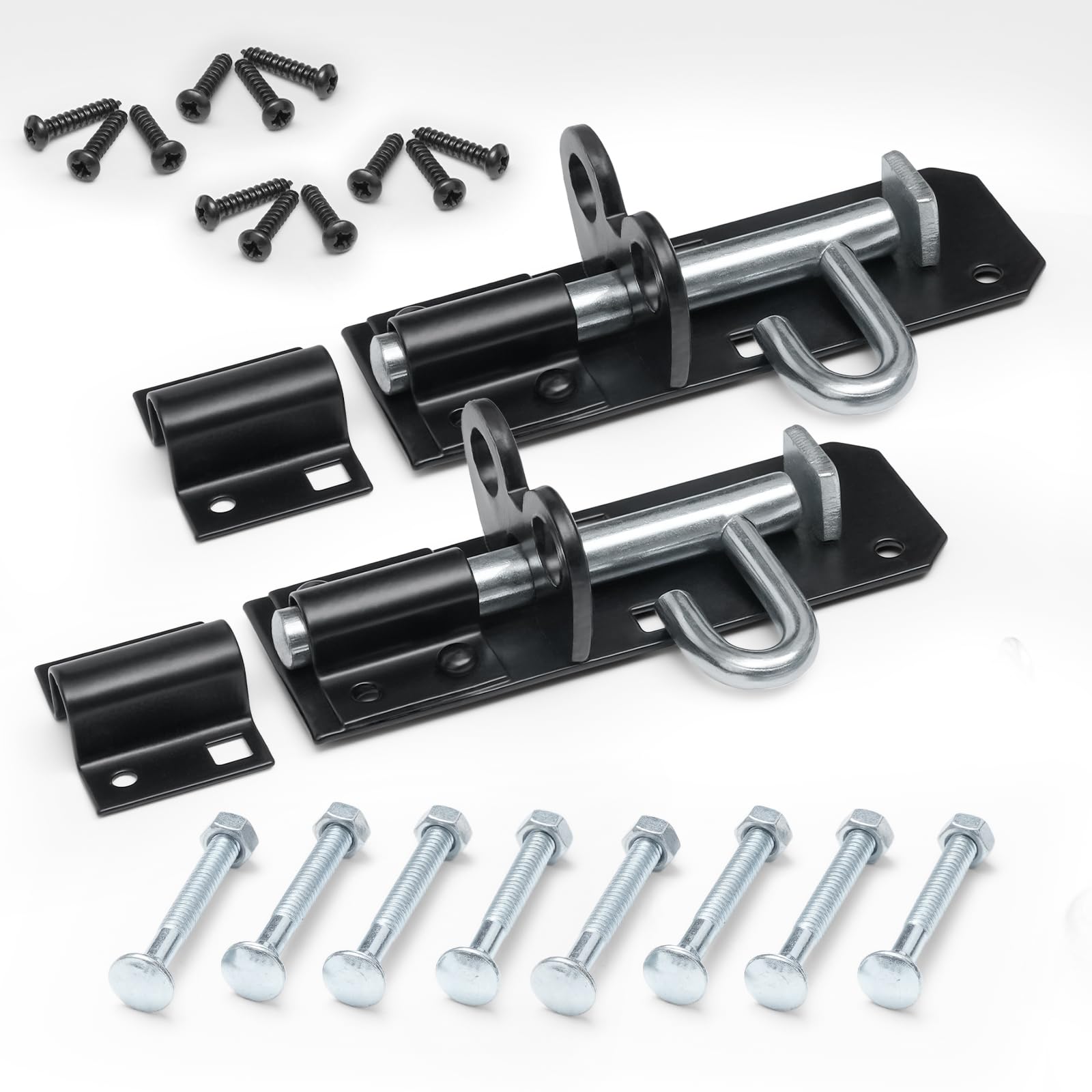 onesto Pack of 2 - Gate Bolt Lock Shed Door Lock 4'' Heavy Duty Brenton Bolt as Garden Gate Lock Steel Powder Coated for Extra Security (Brenton Bolt 102mm) — image 1