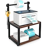 13.3"x10.5"x7.8"Label Holder for Rolls & Fan-Fold Labels,Desktop Thermal Printer Stand Adjustable Balance Screws forLabel Sticker Dispenser Ideal for Home/Office and Small Business & Warehouse