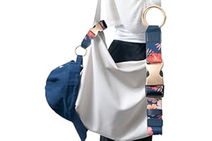 EKAX Travel Carry Strap with Ring Hooks, Buckle, Add-a-Bag Luggage Strap, Adjustable Bag Holder, Travel Clip for Carry-on Bags