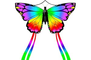 JEKOSEN Butterfly Huge Kite for Kids and Adults Easy to Fly Single Line String with Tail for Beach Trip Park Family Outdoor Games and Activities