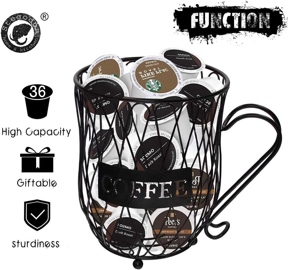 Coffee Pod Holder and Organizer Mug,Cup Keeper Coffee & Espresso Pod Holder, Coffee Mug Storage Basket: Kitchen & Dining