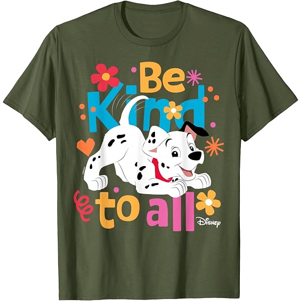 T-shirt 101 Dalmatiens Pongo Unisexe - Marque Gildan, Coton, Manches Courtes, Col Rond, Neuf Sans étiquettes