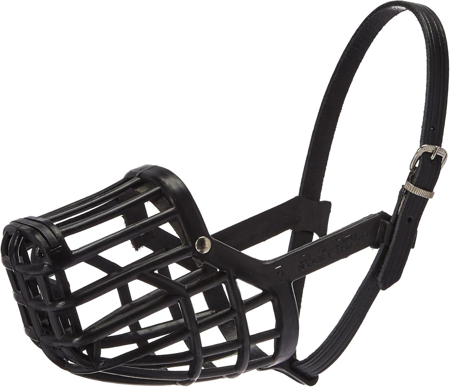OmniPet Leather Brothers Italian Basket Dog Muzzle, Black