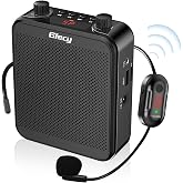 Giecy 30W Portable Voice Amplifier with Wireless Microphone Headset, 2800mAh Rechargeable PA System Speaker Personal Microphone Speech Power Amplifiers Loudspeaker for Teachers/Metting/Tour Guide