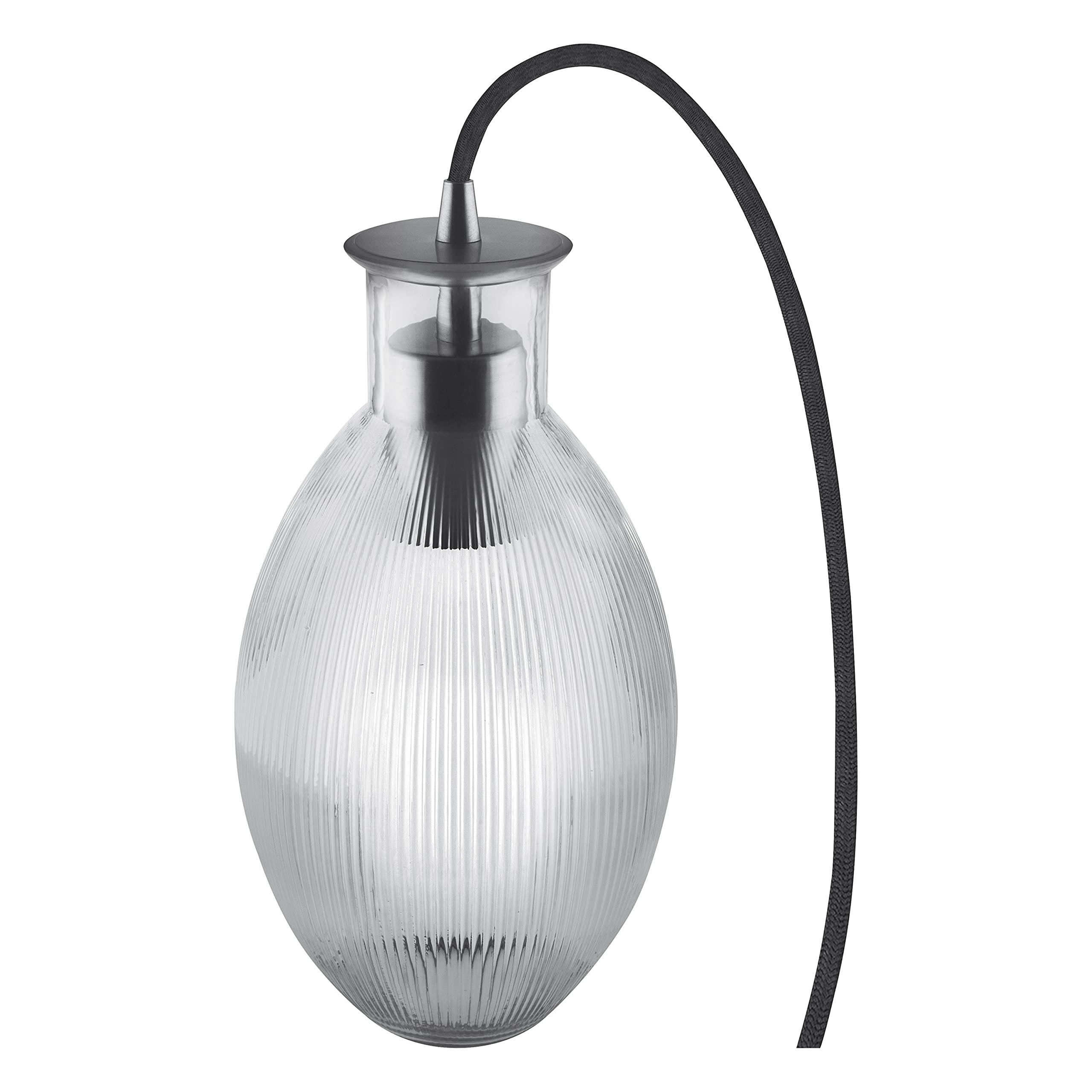 Ledvance Vintage Edition 1906 Table Lamp with E27 Socket, Smoke Grey Glass, Bulb Not Included, Carved Table Grape