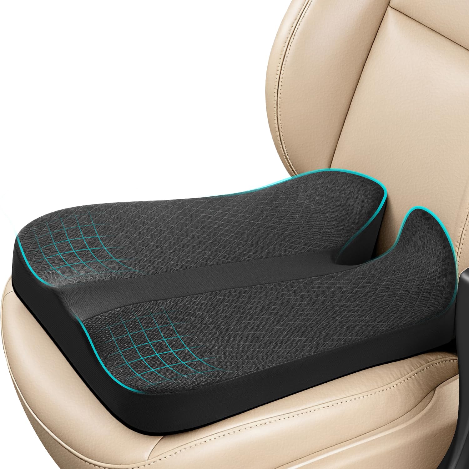 Photo 1 of anzhixiu Heightening Car Seat Cushion for Broader View, Seat Cushion for Car Reduces Lower Back Pressure& Support Spine, Truck Seat Cushion for Long Trip