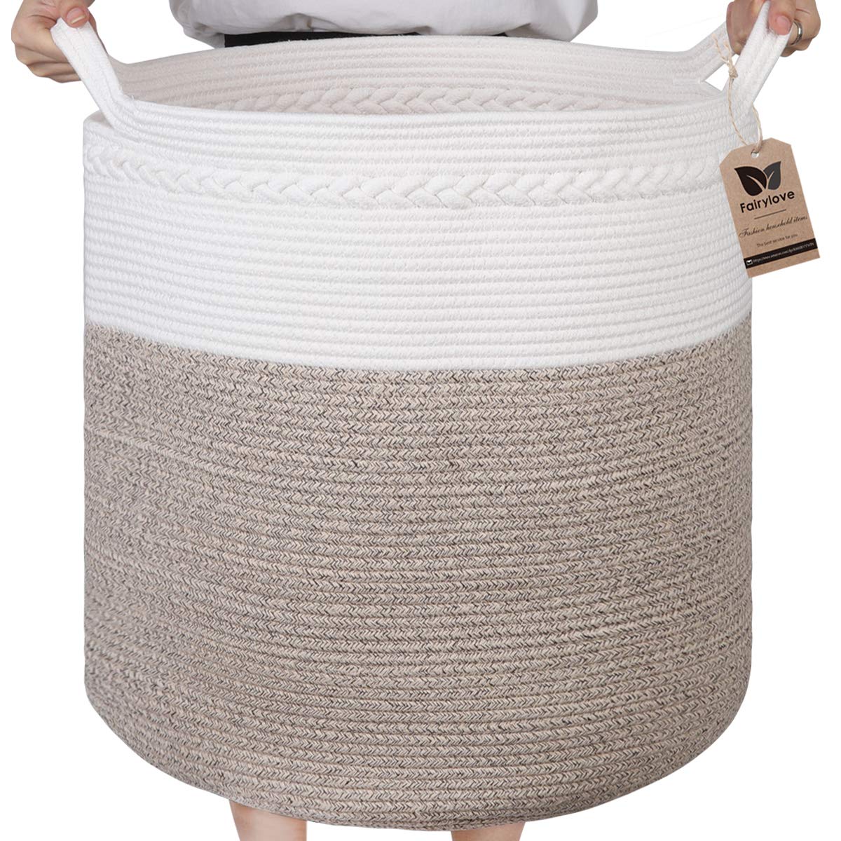 Fairylove Thickened XXXL Storage Blanket Basket with Handles for Living Room Extra