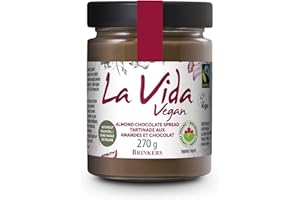 Brinkers La Vida Vegan Almond Chocolate Spread - Fair Trade, Palm Oil-Free, Gluten-Free and Soy-Free Organic Spread - 270 g