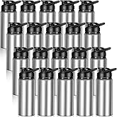 Potchen 20 Pack Aluminum Water Bottles Bulk 20 Oz Insulated Metal Sports Water Bottles Reusable with Handle Valentine's Galentine's Back School Gifts for Travel Hiking Outdoor, Snap Lid