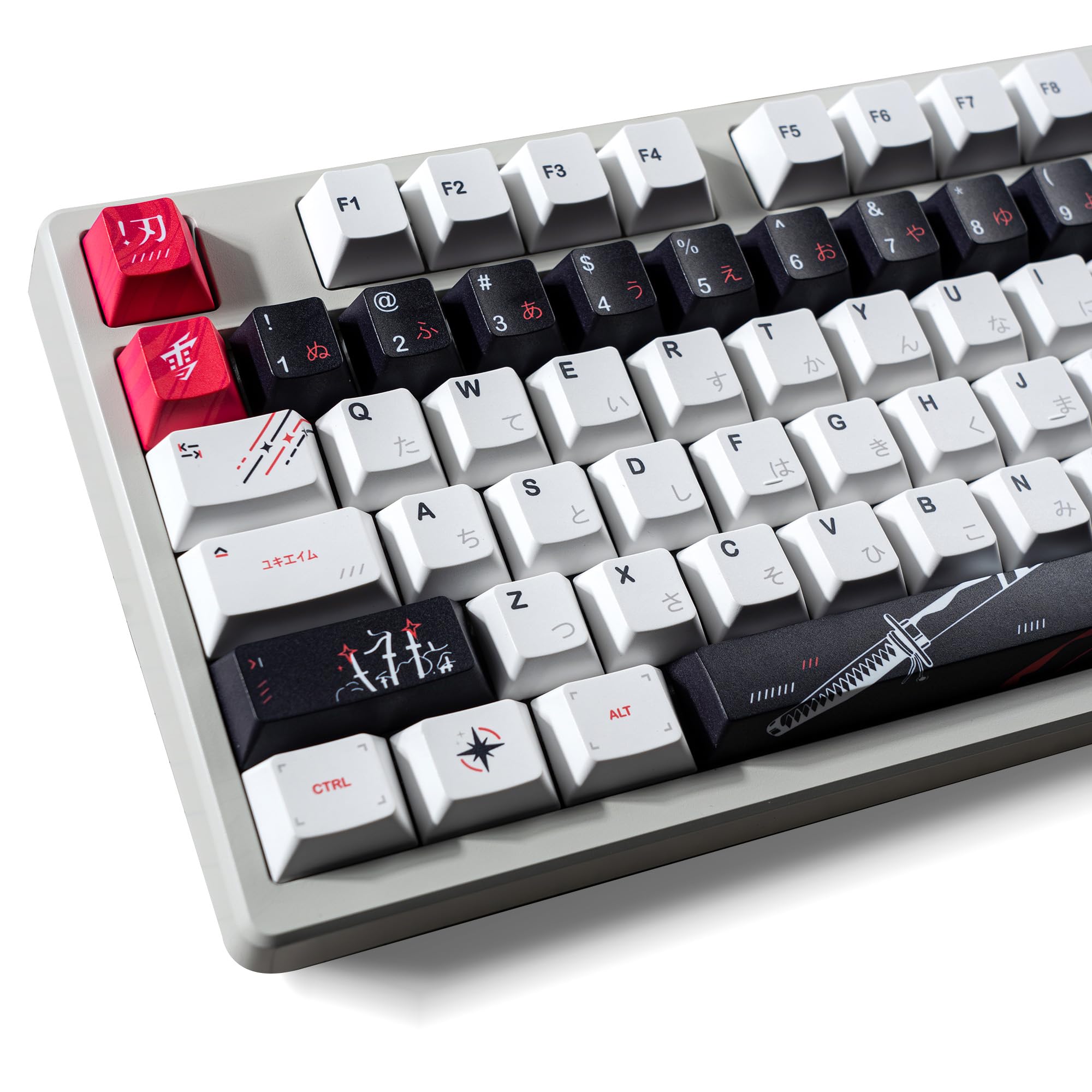 Hkfos XVX Japanese Keycaps- Premiun PBT White