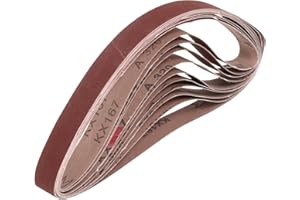 HARFINGTON 1 x 30 Inch Sanding Belts, 10 Pcs 320 Grits Aluminum Oxide Abrasive Belt Sander File Belt for Woodworking, Metal Polishing, Knife Sharpener