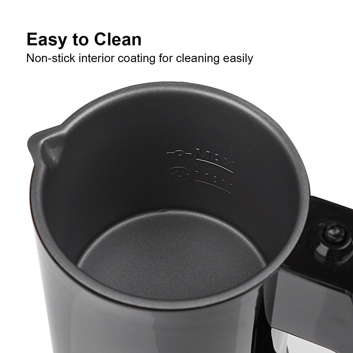 Automatic Electric Milk Frother,CUSIBOX Stainless Steel Electric Milk Steamer,Hot or Cold Milk with New Foam Density Feature Heater and Cappuccino Maker