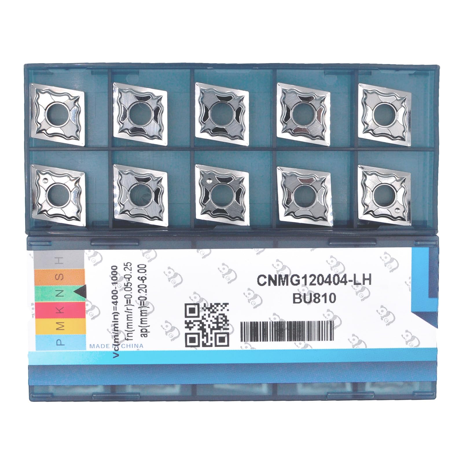 CDBP CNC Carbide Aluminum Inserts Cnmg 431 Cnmg120404 for Lathe Turning Tools, cnmg Indexable aluminum Inserts,10 PCS