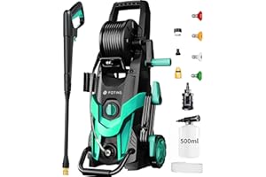 4500 PSI Pressure Washer, High Pressure Washer with 4 Quick Connect Nozzle & Foam Cannon & Filter, Power Washer for Cars/Fenc