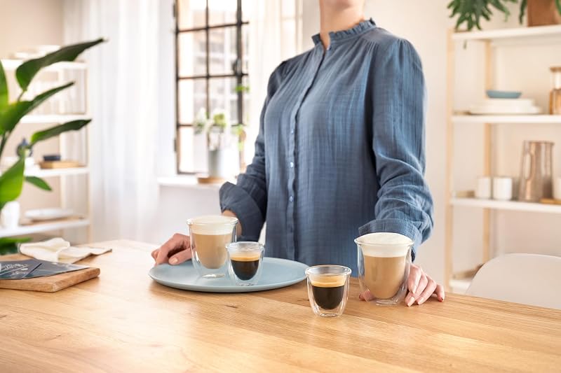 Juego de 2 vasos de Vidrio templado de espresso DLSC310 de doble pared, 2 piezas (paquete de 1)