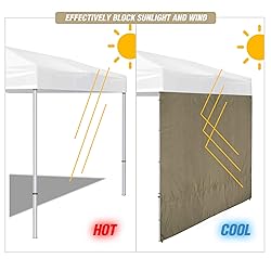 REDCAMP Instant Canopy Sidewall for 10x10ft Pop Up