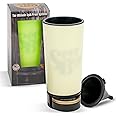 Spit Bud GlowBud The Ultimate Spittoon for Chew - Portable Dip & Snuff Cup with Lid, Pop Tab, Spill-Proof Funnel, Can Cutter & Holder - Fit in Cup Holders - Holds 8oz - Made in USA