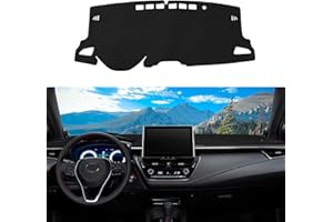 Rilsen Dashboard Cover Mat Custom Fit for Toyota Corolla 2019-2021 2022 2023 2024 2025 Dash Cover Nonslip Dash Mat Protector Sunshade No Glare Black