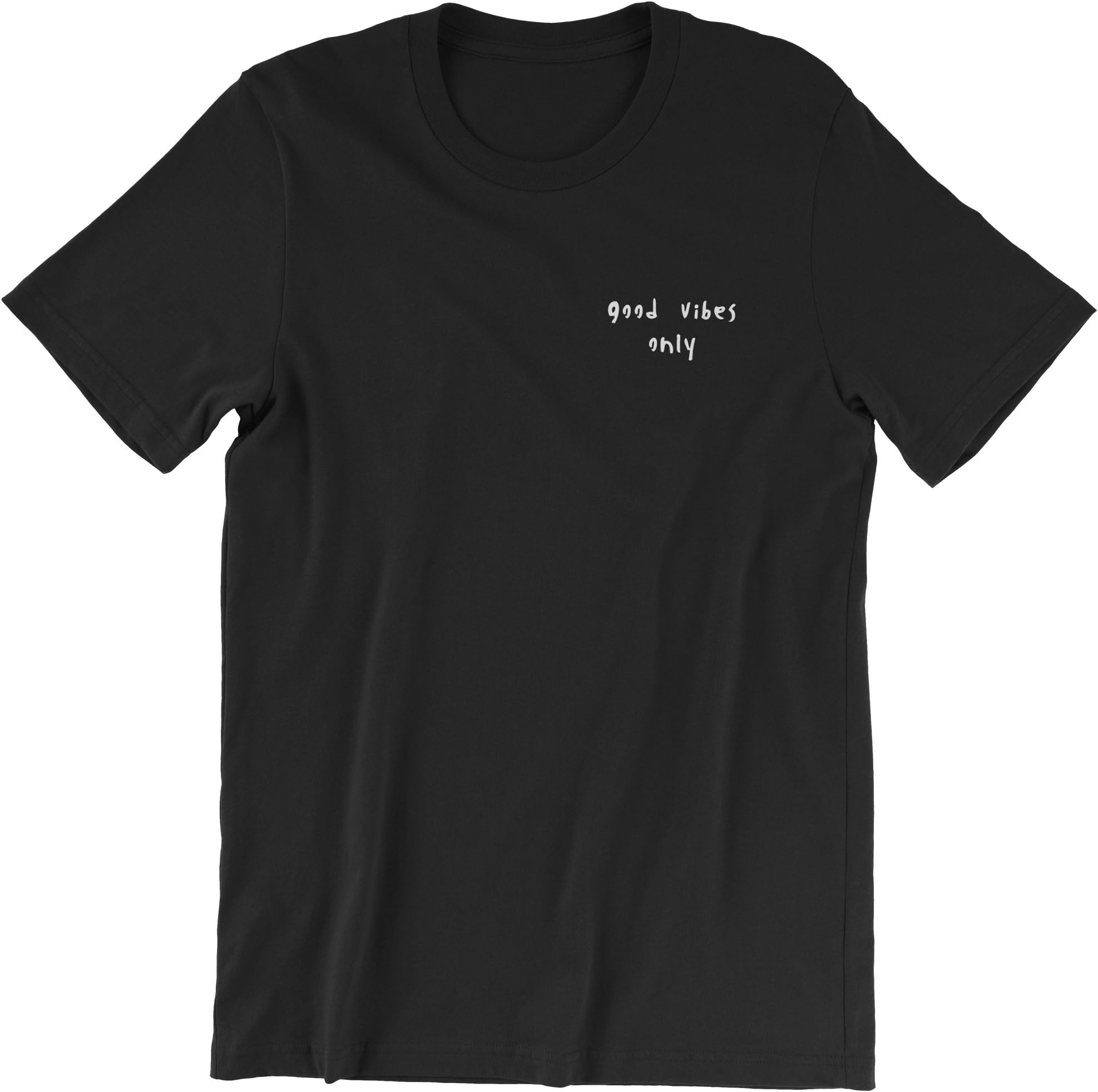 Famous Tops Good Vibes Only T-Shirt in Black for Women