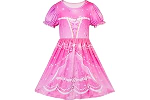 Play Tailor Princess Nightgowns Dresses for Girls Princess Pajamas Sleepwear with Puff Sleeve for Toddler Kids Girl