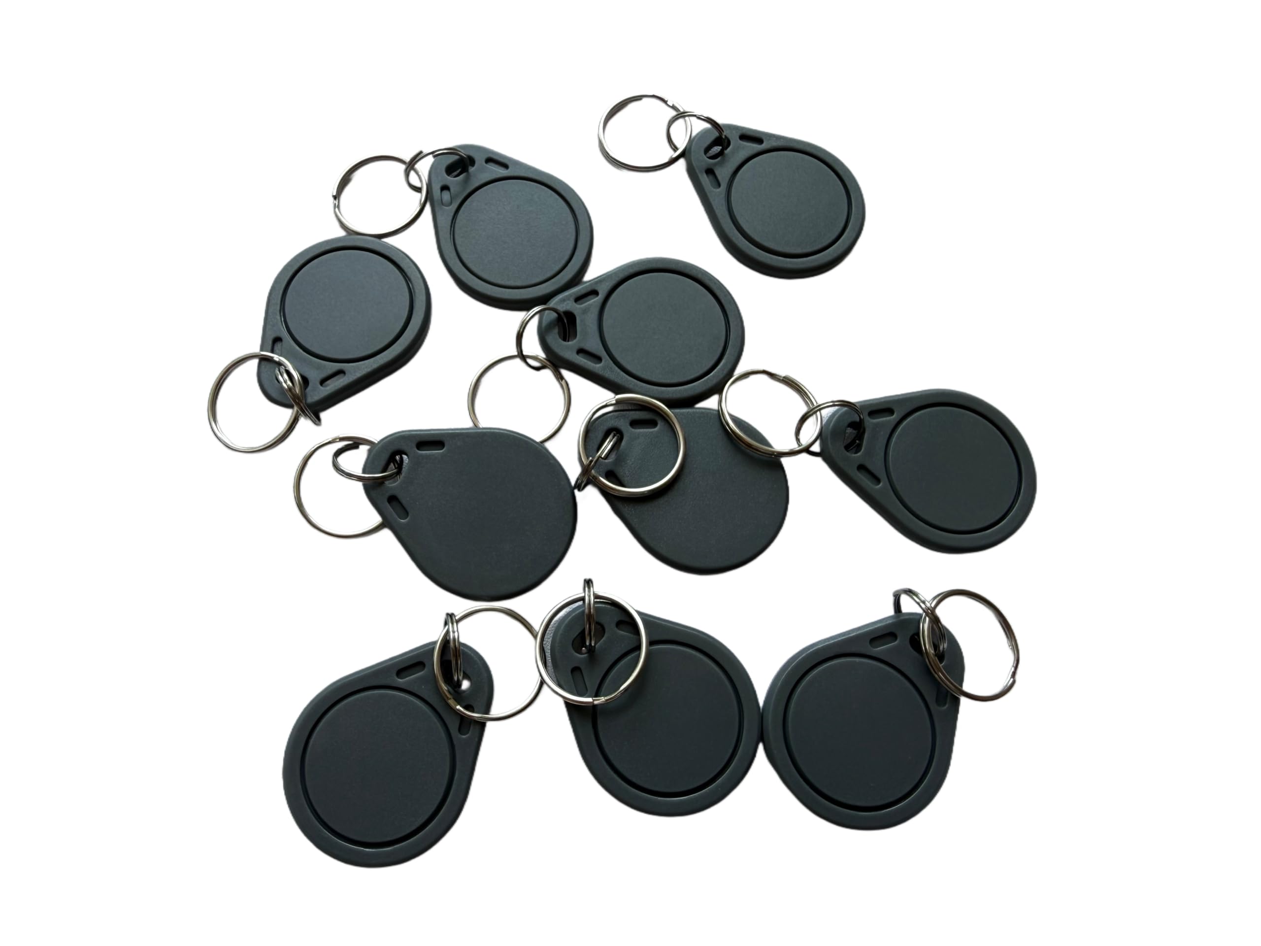 YARONGTECH M1 S50 Chip Tag RFID ISO14443A Key Fobs 13.56MHz ABS IC NFC Tags for Access Control (Pack of 100) (Grey)