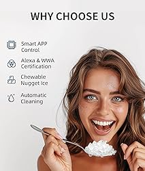 ecozy Nugget Ice Maker Countertop, Smart Portable
