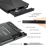 ZZOSRDR Type-C USB 3.0 External CD DVD Drive Player Writer Reader for Laptop PC view 3