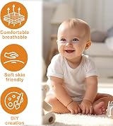 ALAHUGYEF 12 Pcs White Baby Bibs DIY Bandana Dribble Bib Painting view 4