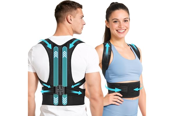 babaka Posture Corrector for Women and Men, Back Brace Adjustable Shoulder Brace for Upper and Lower Back Pain Relief,Shoulde