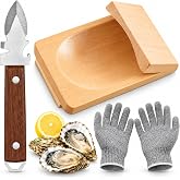 Oyster Shucker, 3-Piece Set With Oyster Clamp, Shucking Knife &amp; Cut Resistant Gloves (Level 5), Professional Shucking Tools For Fresh Oysters And Clams