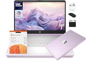 HP 14 Laptop Student Business 2025 Flagship Computer, AI Copilot, 4-Core 13th Gen Intel CPU, 16GB RAM 628GB Storage (128GB UFS+500GB Ext) 1-Yr Office 365 Long Battery HubxcelAccessory Win 11S Lavender