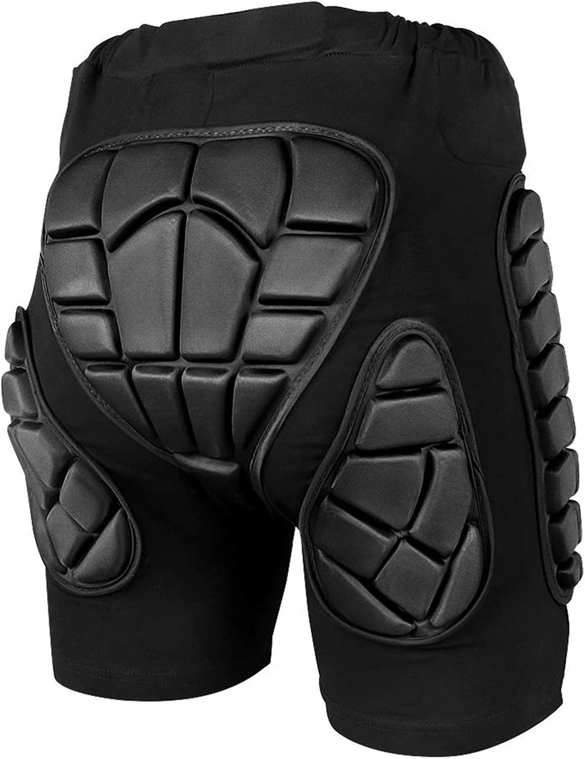 ZIONOR 3D Protective Padded Short Pants Hip Butt EVA for Ski Snowboarding (XS) Black: Clothing