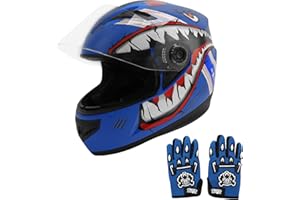 TCMT Dot Youth & Kids Motocross Offroad Street Helmet Full Face Shark Motorcycle Youth ATV Helmet Dirt Bike Motocross ATV Helmet