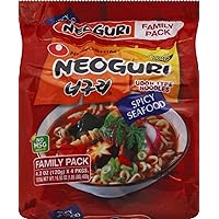Neoguri, Spicy Seafood Udon Noodles Family Pack, 4 - 4.23 oz packs - SET OF 2