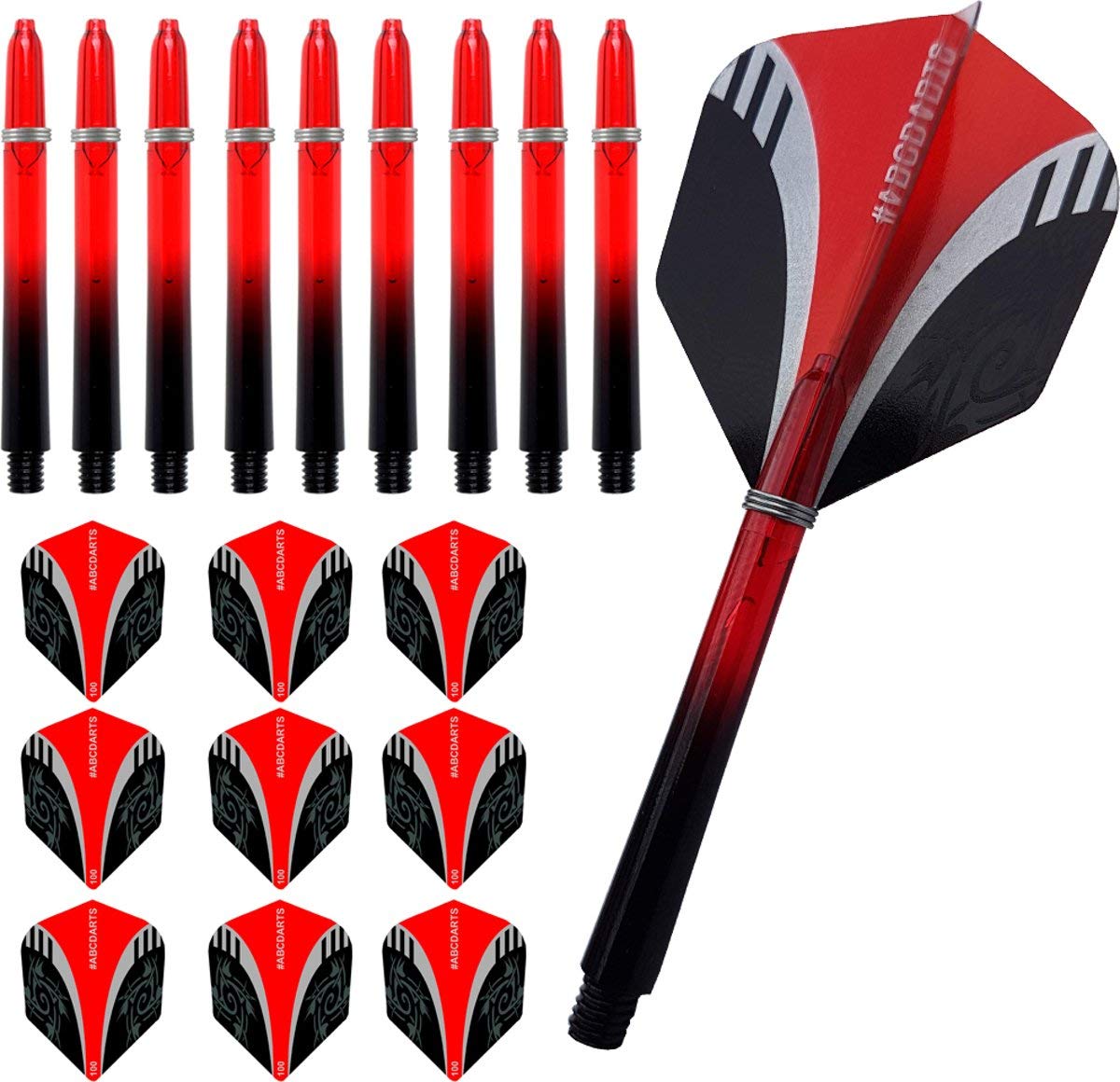 ABC Darts 990029 Unisex Adult Darts - Red, Medium