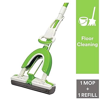 Scotch Brite Butterfly Plastic Mop and Refill Combo (Green)