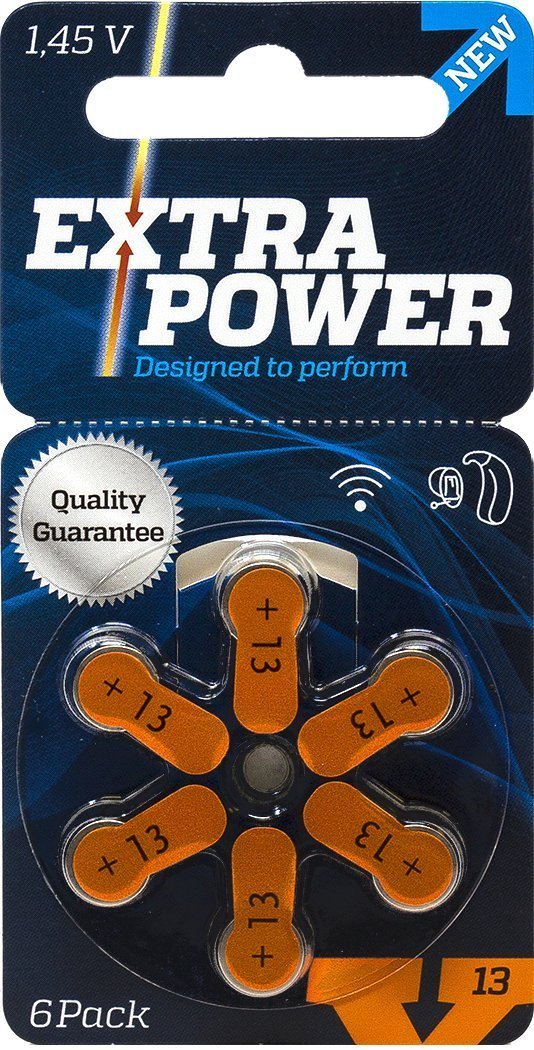 Extra Power Size 13 Zinc Air Hearing Aid Batteries (PR48