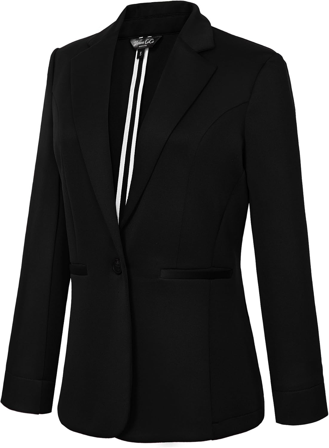 Women's Casual One Button Office Blazer Jacket