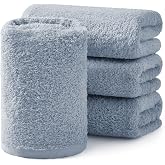 REDKISS 4-Pack Luxury Hand Towels, 16x32 Inch 450G 100% Cotton, Blue Quick-Dry Bathroom &amp; Kitchen Towels, Super Soft and Highly Absorbent
